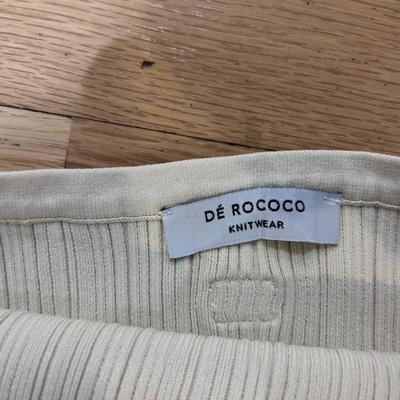 De Rococo Ribbed Halter Neck Tank Top - Picture 5 of 5